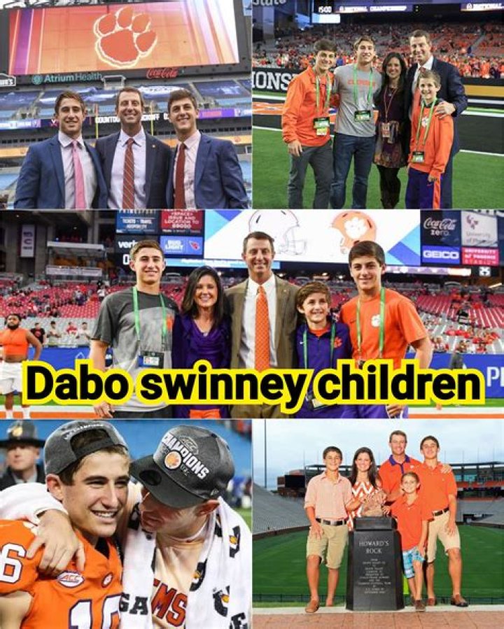 
Dabo Swinney And His Wife Kathleen Swinney Has Three Children: Will Swinney, Drew Swinney, Clay Swinney 